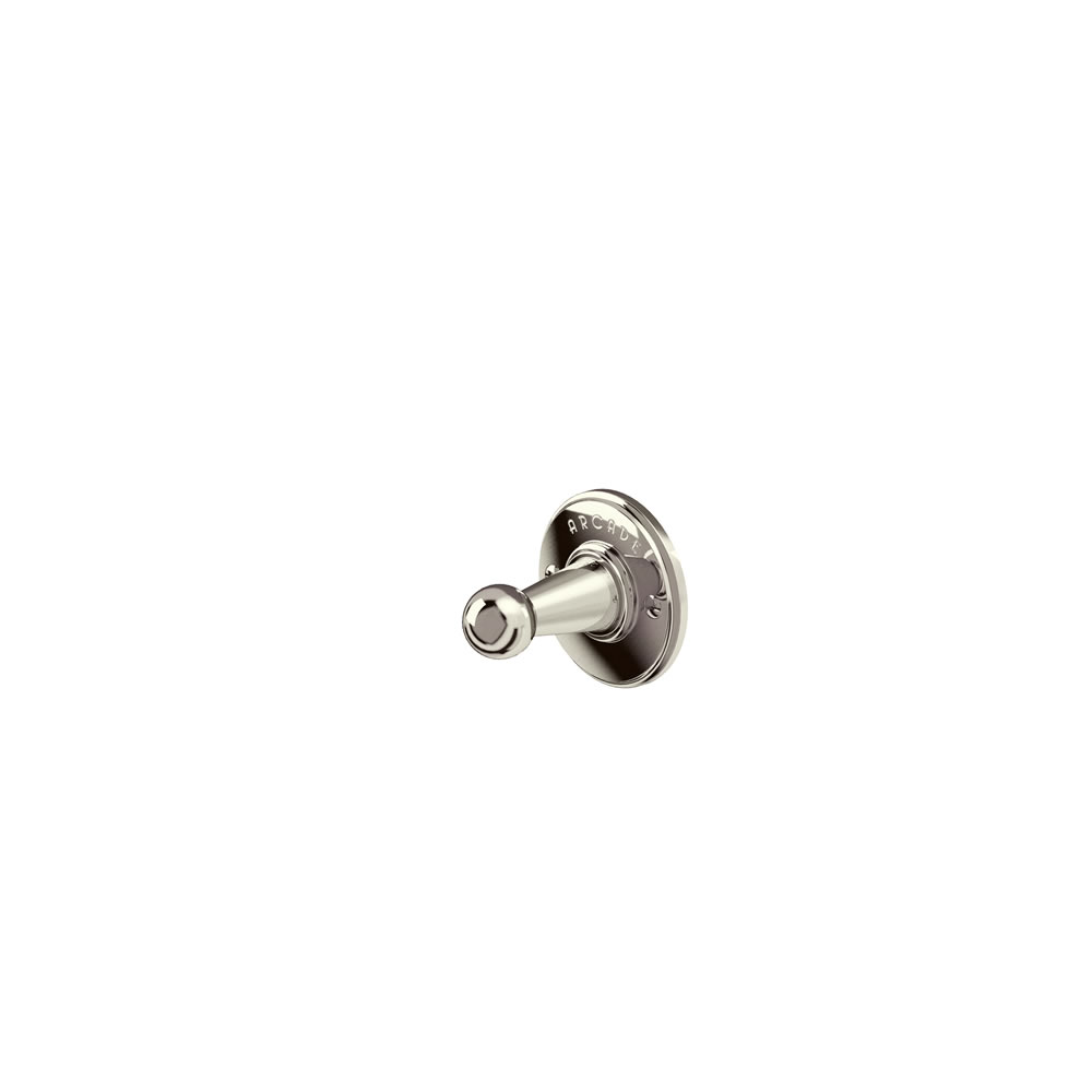 Arcade Wall-mounted robe hook - nickel